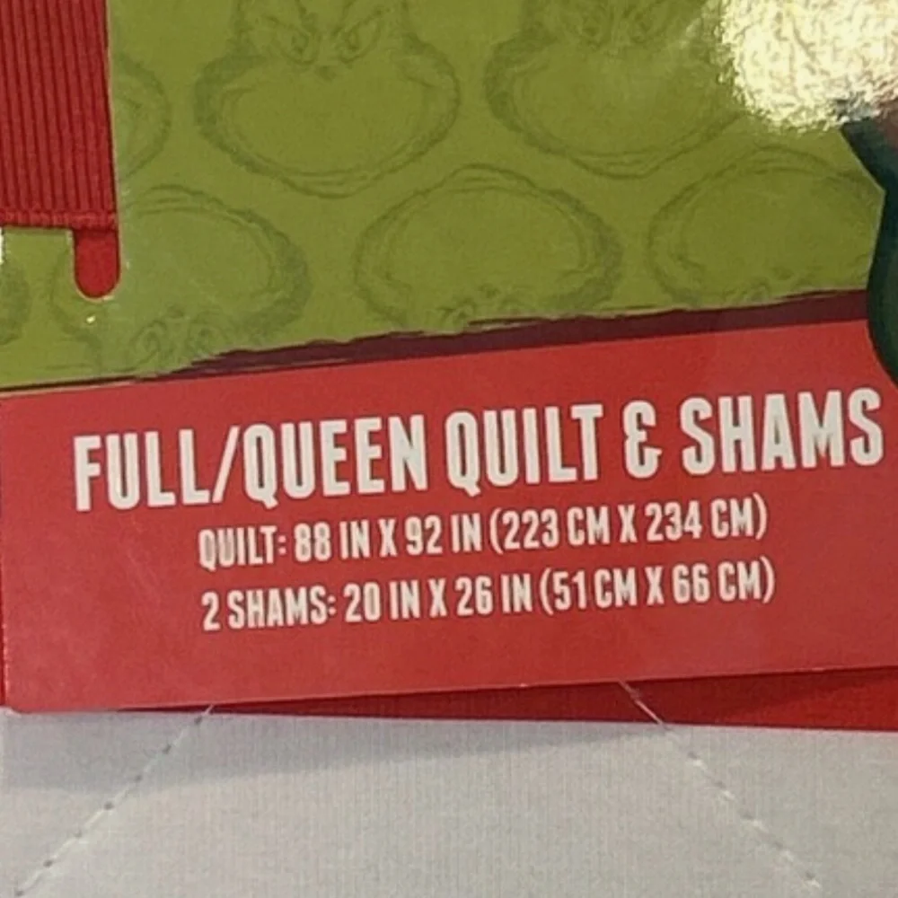 Festive Grinch Holiday Quilt Set of 3